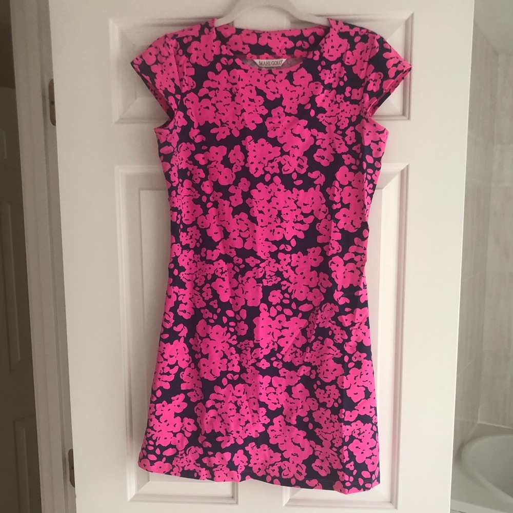 Mahi Gold cap sleeve fit and flare dress